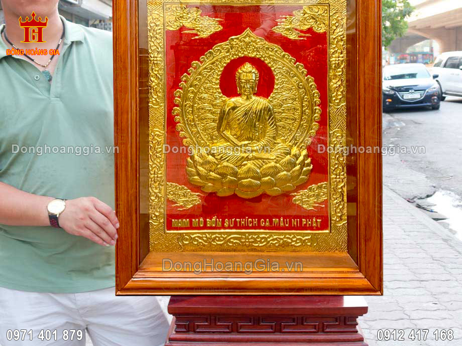 Nguyên liệu chế tác tranh Phật là đồng tấm cao cấp loại I